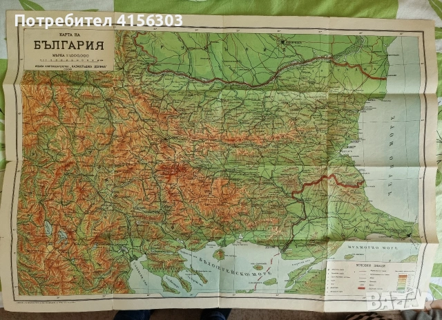 карта на България. 1938., снимка 4 - Колекции - 53822693