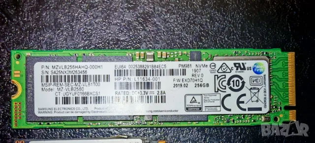 Продавам 4 броя ССД Дискове 256Gb M.2 nVme 2280/42/30 Префектни, снимка 2 - Твърди дискове - 48285675