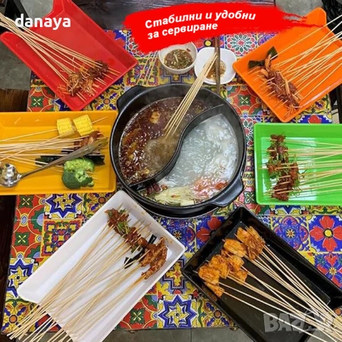 6451 Правоъгълна тава за шишчета и скара, снимка 5 - Съдове за готвене - 53676969