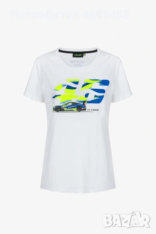 Дамска тениска VR46 Flames 46 – официална MotoGP тениска Valentino Rossi