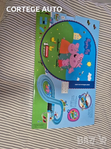 детска дървена къща, дъска с фигурки на Пепа Пиг и Писта, снимка 5 - Образователни игри - 52811377