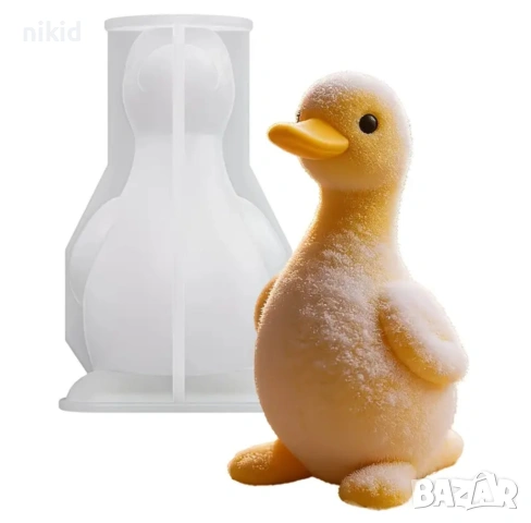 3D Пате патенце пиле пиленце голям силиконов молд форма фондан шоколад гипс смола свещ