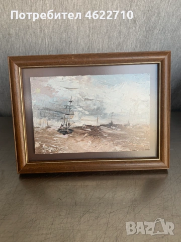 картина миниатюра морски пейзаж, снимка 2 - Картини - 54249359
