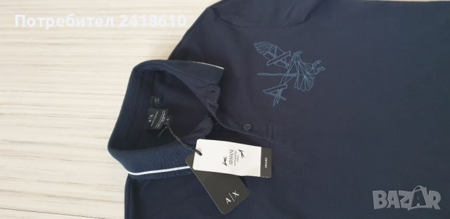 Armani Exchange Pique Organic Stretch Cotton Mens Size М НОВО! ОРИГИНАЛ! Мъжка Тениска!, снимка 3 - Тениски - 45478930