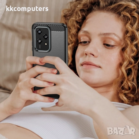 Honor 200 Lite 5G Удароустойчив Carbon Fiber Калъф и Протектор, снимка 9 - Калъфи, кейсове - 52610901