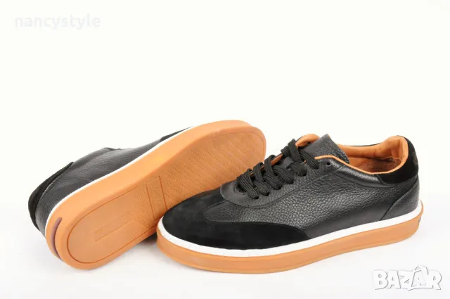 НОВО! Спортни мъжки обувки от естествена кожа - Два цвята, снимка 9 - Спортно елегантни обувки - 49783448