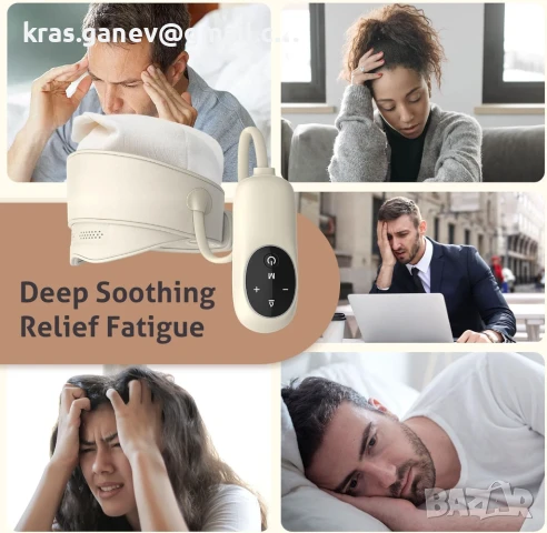 Масажор за глава с компрес с въздушна възглавница, снимка 2 - Масажори - 50656236