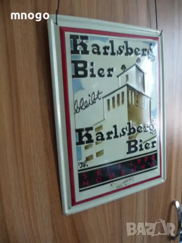 Метална Табела Karlsberg bier бира немска пивоварна пиво, снимка 2 - Рекламни табели - 46985753