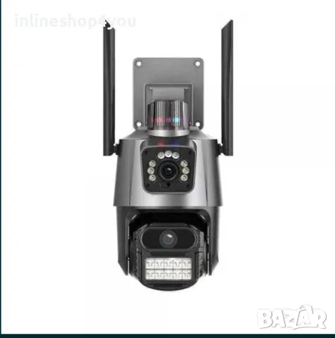 КОМПЛЕКТ + 64GB карта PTZ Двойна IP камера P-11 WIFI, ICSEE, 6MP, снимка 2 - IP камери - 49636848