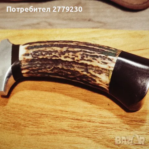 Ловен масивен нож с дръжка от еленов рог. Нов!, снимка 4 - Ножове - 49910145