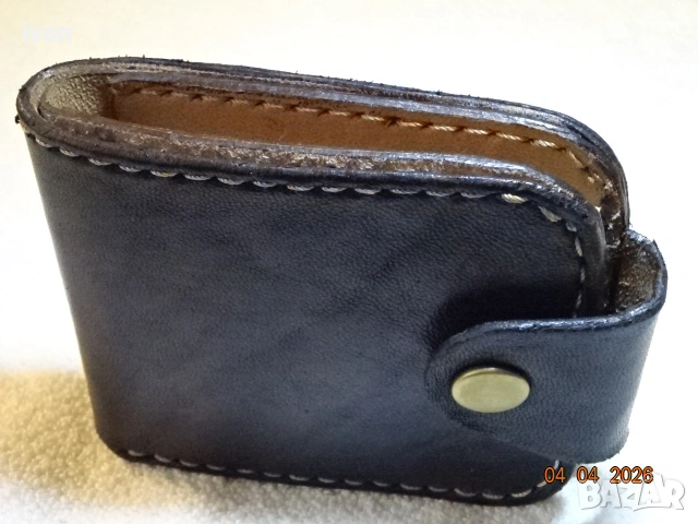 мъжки портфейл от естествена кожа /ръчна изработка/