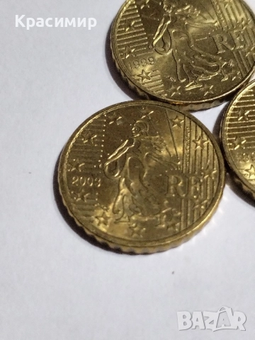 10 евро Цент Франция 1999 г., снимка 2 - Нумизматика и бонистика - 51860454