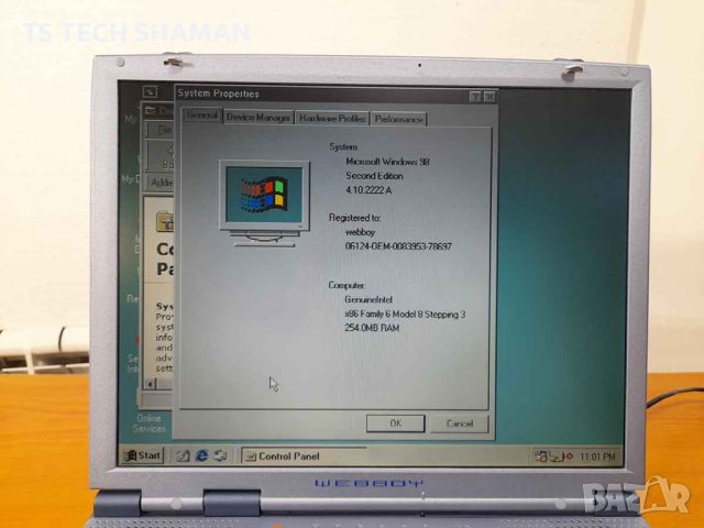 ⭐Продавам рядък ретро лаптоп WEBBOY с Windows 98⭐, снимка 3 - Лаптопи за дома - 46584882