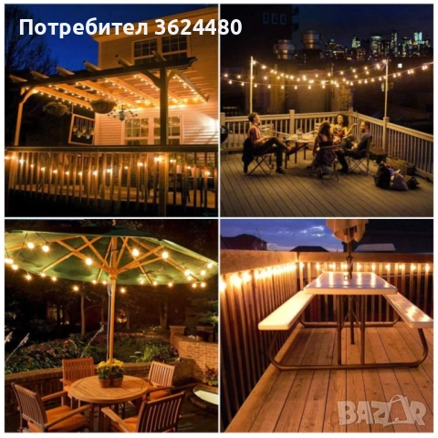 Градински лед лампички със захранване от Ел. мрежа 3703, снимка 11 - Соларни лампи - 52667307