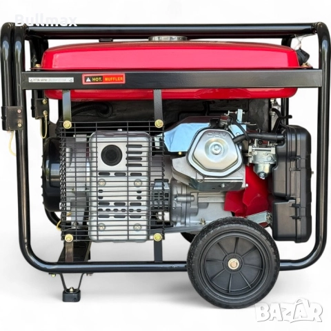  Бензинов генератор за ток Bullmax 7KW, Монофазен, Ел Старт, 420сс, Преносим назад, снимка 7 - Генератори - 52569752