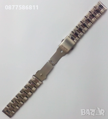 СТОМАНЕНА ВЕРИЖКА ЗА ЧАСОВНИК CASIO С ИЗВИТИ НАКРАЙНИЦИ.ВЕРИЖКИ ЗА ЧАСОВНИЦИ КАСИО С ИЗВИТИ ПЛАСТИНИ, снимка 5 - Каишки за часовници - 51614733