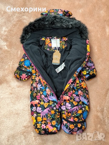 Нов зимен бебешки космонавт Next за момиченце 3-6 месеца и ръст 68см, снимка 2 - Бебешки ескимоси - 53015369