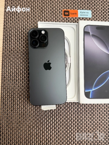 НОВ! 512Gb*ЛИЗИНГ* iPhone 16 Pro Max Black Titanium / Гаранция, снимка 3 - Apple iPhone - 52682564