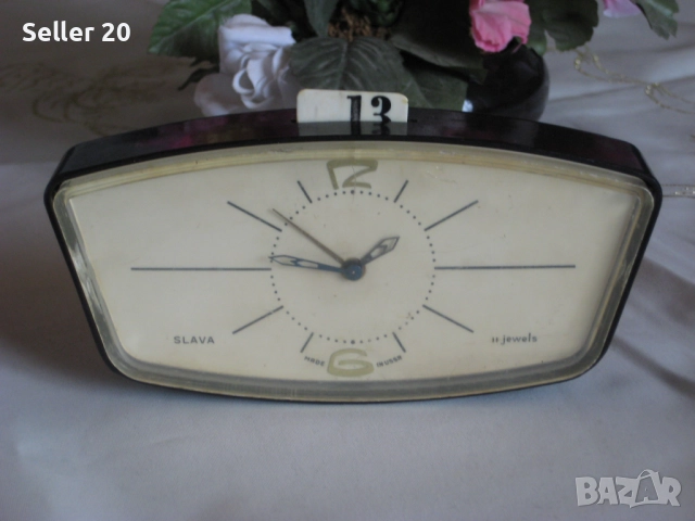 Старинни будилници СЛАВА и RUHLA работещи антики от времето на СССР, снимка 7 - Декорация за дома - 51953147