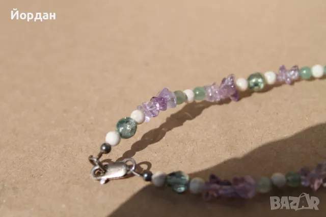 Дамско колие с аметист,планински кристал и ахат, снимка 9 - Колиета, медальони, синджири - 49862160