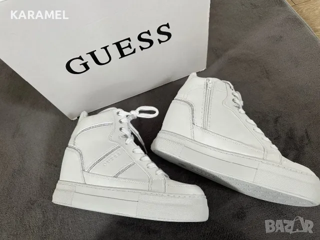 GUESS Giala Бели сникърси, 41, снимка 1 - Кецове - 48187120