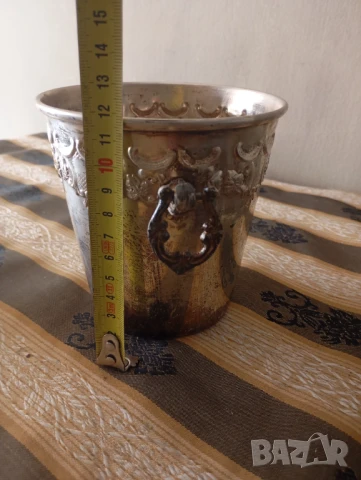 Посребрен ледарник арт деко, снимка 2 - Други ценни предмети - 50836594