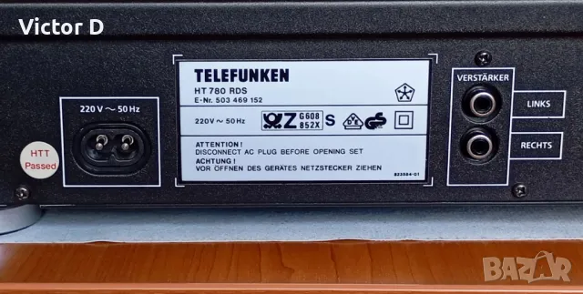 TELEFUNKEN HT780 RDS - FM Тунер , снимка 9 - Ресийвъри, усилватели, смесителни пултове - 46896973