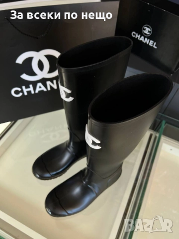 Chanel Дамски Черни Ботуши Шанел Код VL-169, снимка 4 - Дамски ботуши - 52917378
