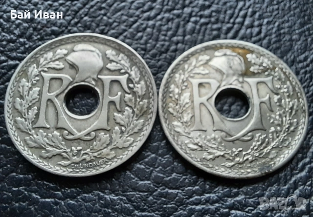 Стара монета 25 сантима 1930 г. и 1939 г. Франция - топ !, снимка 11 - Нумизматика и бонистика - 42219848