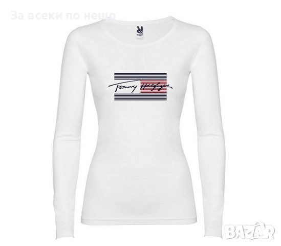 Tommy Hilfiger Дамска Бяла Блуза С Дълъг Ръкав - Налични Различни Модели Код LFS648, снимка 2 - Блузи с дълъг ръкав и пуловери - 51625257