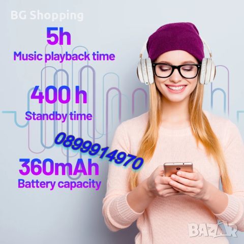 Светлинни безжични слушалки, снимка 2 - Bluetooth слушалки - 46772432