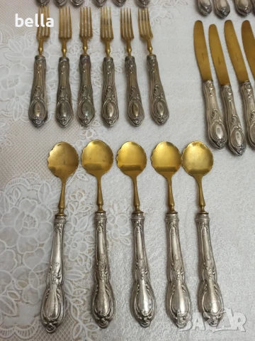 Сребърни стари прибори Солинген комплект , снимка 4 - Антикварни и старинни предмети - 50576022