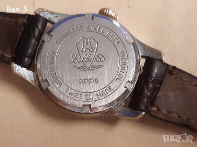 Часовник DELBANA , каишка крокодилска кожа . Работи, снимка 5 - Антикварни и старинни предмети - 46467598