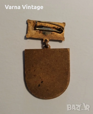 Знак 9-ти конгрес на БКП За трудови успехи. емайл. БНР., снимка 3 - Колекции - 53350141