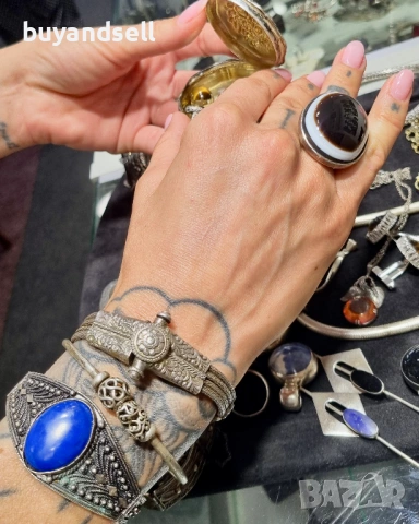 Старо сребро / сребърна гривна, снимка 13 - Гривни - 54204461