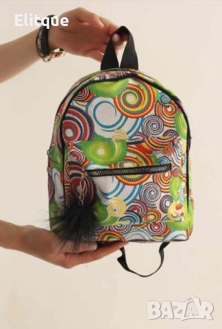 Компактни цветни ранички с пухче ,изкушение за всеки ценител., снимка 6 - Раници - 52855107