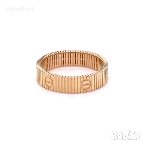 Златен дамски пръстен Cartier 2,15гр. размер:54 14кр. проба:585 модел:36272-6, снимка 3 - Пръстени - 52923877
