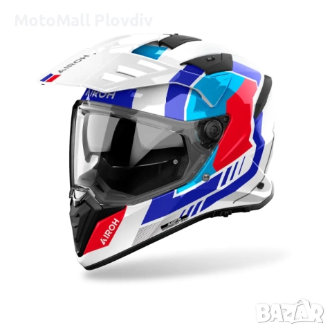 Каска Airoh Bandit Horn White Gloss, снимка 2 - Аксесоари и консумативи - 51784412