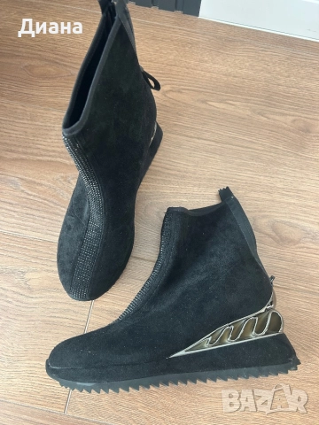 Дамски черни боти, снимка 3 - Дамски боти - 51998413