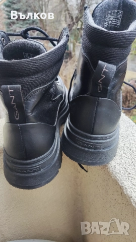 Мъжки кожени обувки GANT 45, снимка 3 - Мъжки боти - 52636980