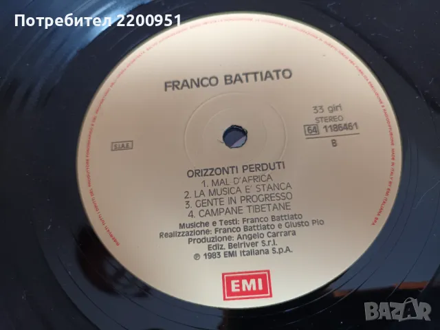 BATTIATO, снимка 6 - Грамофонни плочи - 47426907