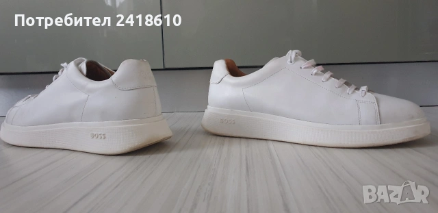 Hugo Boss Leather Mens Size 44/ - 28 см ОРИГИНАЛ! Мъжки спортно - елегантни обувки естествена кожа!, снимка 13 - Кецове - 53585650