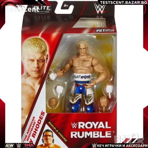 Екшън фигура WWE Cody Rhodes The American Nightmare Коуди Роудс Mattel Elite Royal Rumble играчка, снимка 14 - Фигурки - 48524275