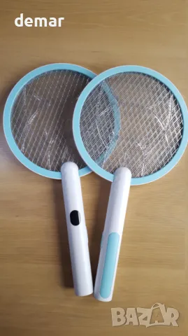 Електрическа ракета за мухи и комари Nymrix, 2 в 1 4100V с акумулаторна батерия 1800 mAh, 2 броя, снимка 10 - Други стоки за дома - 49326066