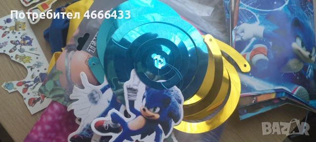 Украса за рожден ден Соник, снимка 6 - Игри и пъзели - 53164779