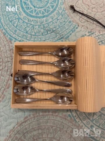 Елегантни лъжички за кафе Mogano Satin Charingworth- 6бр