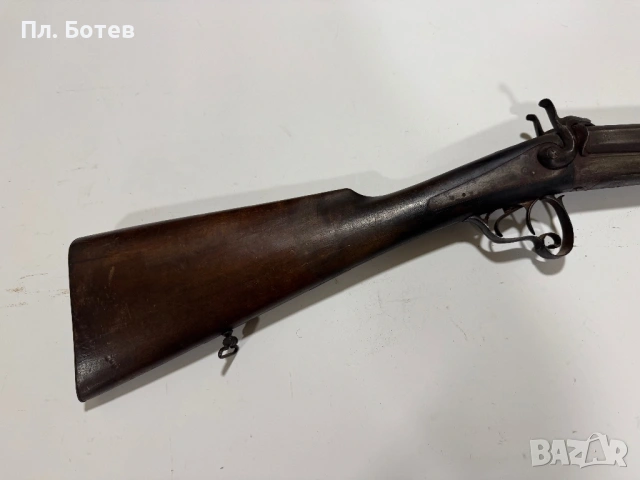 Стара двуцевна пушка, снимка 2 - Антикварни и старинни предмети - 54017604