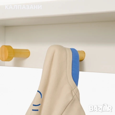 Детска Етажерка, Стенна с Рафтове и Закачалки, Бяла, За Детска Стая TF6931, снимка 8 - Мебели за детската стая - 47717185