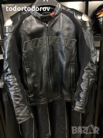 Kожено яке за мотор DAINESE AVRO D2 TITANIUM,48-S протектори,гърбица, снимка 1