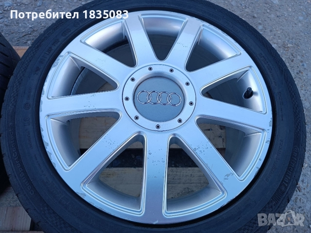 Лети джанти 17ки 5х112 Audi + летни гуми 235/45/17 Continental, снимка 7 - Гуми и джанти - 52228165